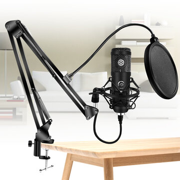 Bakeey Upgraded Usb E20 Condenser Computer Microphone With Ring Light Studio Kit With Arm Stand For Gaming Youtube Video Record