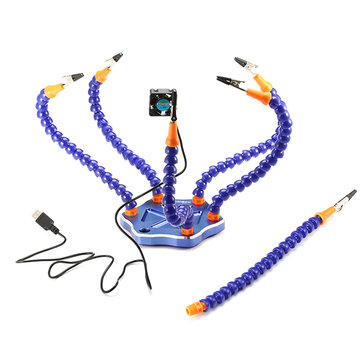 US$29.99 40% Realacc Strange Third Hand Six Arm Soldering Station with USB Fan for RC Drone FPV Racing RC Toys & Hobbies from Toys Hobbies and Robot on banggood.com