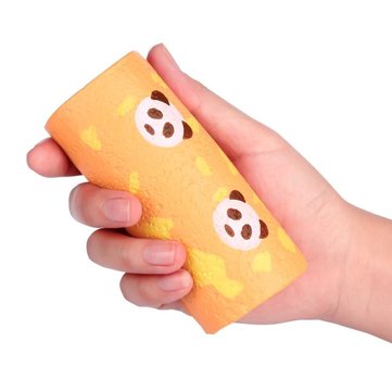 Vlampo Squishy Panda Swiss Roll Cake Toy Licensed Slow Rising Original Packaging