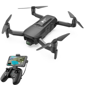 Hubsan BlackHawk1 GPS 9KM FPV Support 4G with 4K 30fps HD Camera 3-axis Gimbal 37mins Flight Time Foldable RC Drone Quadcopter RTF 2 Batteries Combo