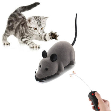 Creative Pet Toys Electronic Remote Control Mouse Pet Cat Dog Toy Lifelike Funny Flocking Rat Toy