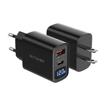 BlitzWolf® BW S19 20W 2 Port USB PD Charger PD3.0 PPS QC3.0 SCP FCP AFC Fast Charging EU Plug US Plug Adapter LED Digital Display for iPhone 12 Mini 12 Pro Max for Samsung Galaxy Note S20 ultra Huawei Mate 40 OnePlus 8 Pro Coupon Code and price! - $12.1