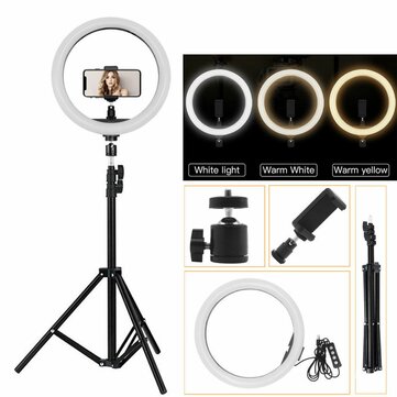 Portable LED Ring Light 210cm Tripod Stand Selfie Makeup Light USB Plug for Tiktok YouTube Live Streaming