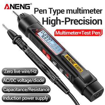 2024NEW ANENG A3006 Multifunctional Electric Digital Multimeter Pen Type Intelligent Voltage Detector with Zero Fire Line Detection Breakpoint Search for Simplified Electrical Troubleshooting