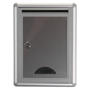 Aluminum Mail Letter Post Storage Box Outdoor Lockable Mailbox Wall Mounted