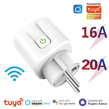 16A/20A Smart EU Socket AC100-240V WiFi Smart Plug Power Outlet Voice Control with Alexa Google Home
