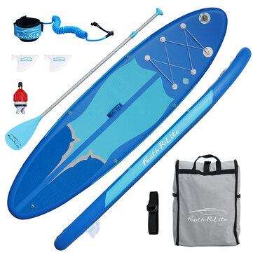 [EU Direct] Funwater 305cm Inflatable Stand Up Paddle Board with Adjustable Paddle Travel Backpack Leash Waterproof Bag Adult Paddle Board-SUPFR07A