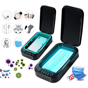 Phone Mask Disinfection Sterilizer With USB/Wireless inductive Charge UV Sanitizer Disinfector Touch Control Phone Sterilizer