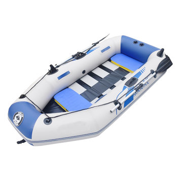 River Fishing Boat for 2 Adults and 1 Child Max Load 90 kg PVC Inflatable Kayak Canoe for Outdoor Drifting Fishing Traveling Inflatable Rubber Boat