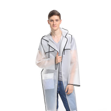 $7.69 for Fashion Couple EVA Environmental Raincoat Transparent Outdoor Travel Waterproof Raincoat