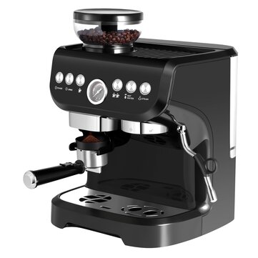 [US Direct] AC-517E 15Bar 1100W 110V Espresso Coffee Makers With Grinder Machine Electric Commercial Coffee Makers Machine For Household, Hotel