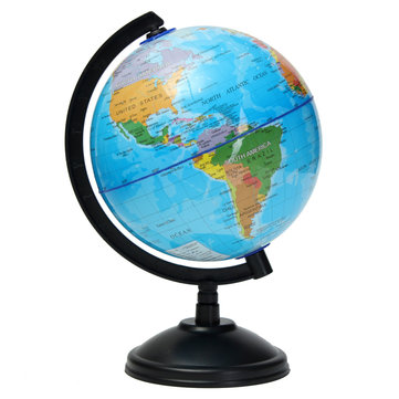 World Globe Atlas Map With Swivel Stand Geography Educational Toy Home Student.