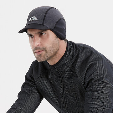 Men Nylon Plus Velvet Warm Weatherproof Ear Flaps Protection Sport Riding Climbing Peaked Cap Baseball Hat