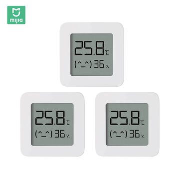 3PCS XIAOMI Mijia BT Bluetooth Thermometer 2 Wireless Smart Electric Digital Hygrometer Thermometer Work with Mijia APP