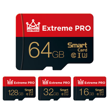 Extreme Pro High Speed 16GB 32GGB 64GB 128GB Class 10 TF Memory Card Flash Drive With Card Adapter For Smartphone Tablet Switch Speaker Drone Car DVR GPS Camera
