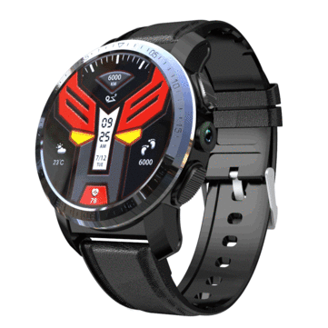 Kospet Optimus Pro Dual Chip System 3G+32G 4G-LTE Watch Phone AMOLED 8.0MP 800mAh GPS Google Play Smart Watch - Black