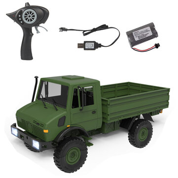 LDR/C LDP06 1/12 2.4G RWD RC Car Unimog 435 U1300RC w/ LED Light Military Climbing Truck Full Proportional Vehicles Models Toys