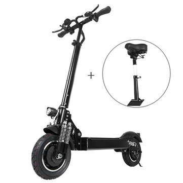 T10 2000W Dual Motor 23.4Ah 10 Inches Folding Electric Scooter with Seat 70km/h Top Speed 80km Mileage Range Max Load 120kg