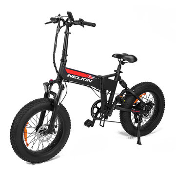 [EU Direct] WELKIN WKES001 48V 10.4AH 500W 20x4.0inch Folding Electric Bicycle Mechanical Disc Brake 25-32KM Mileage Electric Bike