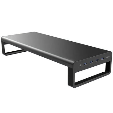 Vaydeer USB 3.0 Aluminum Monitor Stand Laptop Stand Metal Riser Support Transfer Data Charging