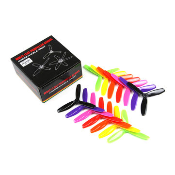 7 Pairs KingKong / LDARC 5045 5x4.5 5 Inch 3-blade Rainbow Colorful Propellers CW CCW for RC Drone FPV Racing
