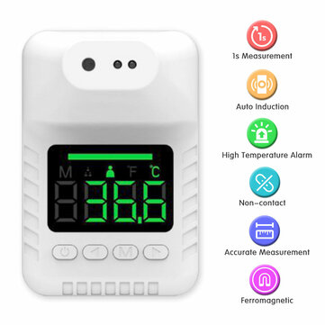 K3X Non-contact Smart Sensor 15 Countries Voice Broadcast Portable Automatic Body Temperature Detector High-precision Infrared Forehead Thermometer