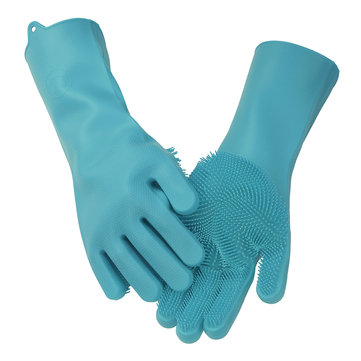 Magic Silicone Rubber Glove Dish Washing Cooking Glove Cleaning Heat Resistant Kitchen Tool