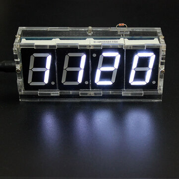 Geekcreit® DIY 4 Digit LED Electronic Clock Kit Temperature Light Control 