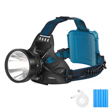P70 LED Headlamp 90° Adjustable 4 Modes USB Rechargeable Professional Flashlight Spotlight Hunting Camping Fishing