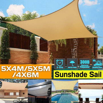 4 x 6m Instahut Sun Shade Sail Cloth Shadecloth Awning Canopy Rectangle Square UV Protection Waterproof