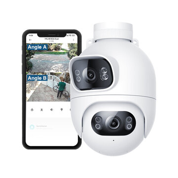 IMILAB EC6 Dual 2K Lens WiFi Spotlight Camera 360° PTZ Wireless Cam Color Night Vision AI Detection Two-way Audio Siren Alarm Home Monitoring Security Cam APP Control