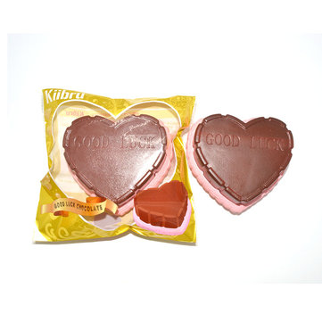 Kiibru Squishy Jumbo Chocolate Heart Cake 12cm Licensed Slow Rising Original Packaging Collection Gift Decor