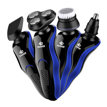 Multi-Function 4D Electric Shaver USB Car Rechargeable Fully Washable Beard Hair Shaver for Man