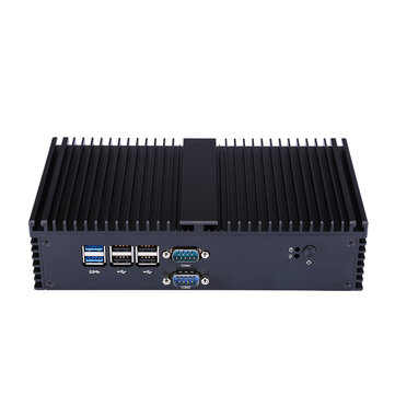 QOTOM Mini Pc Intel I3－6100U 2.3GHz Dual Core 4GB DDR4 64GB SSD 6 Gigabit Ethernet Machine Micro Industrial Q530X Multi－Network Port