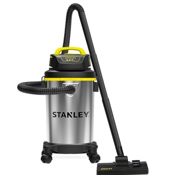 [USA Direct]SL18129 For STANLEY Wet/Dry Vacuum 4 Gallon 4 Peak HP Stainless Steel Tank Powerful Suction Portable Shop Vacuum with Accessories