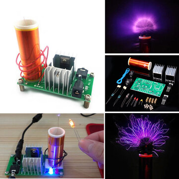 no Arc finished Tesla Coil,Mini Tesla Coil for Dry Battery Powered,No Arc Remote Ignition Tesla Electronic DIY Kit,no Electricity only Light