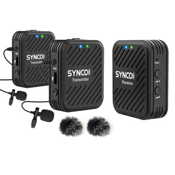 SYNCO G1 G1A1 G1A2 Wireless Microphone System 2.4GHz Interview Lavalier Lapel Mic Receiver Kit for Phones DSLR Tablet Camcorder