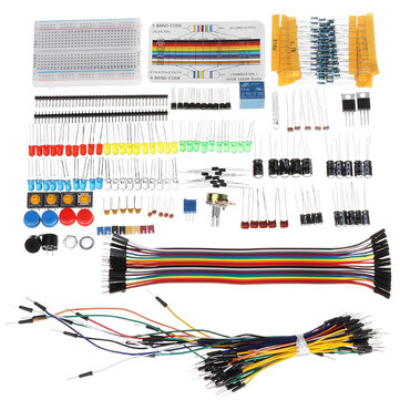 Geekcreit® Electronic Components Base Starter Kits With Breadboard Resistor Capacitor LED Jumper Cable For Arduino With Plastic Box Package