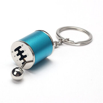 5 Colors Auto Car Tuning Part Chrome Finish Gear Box Shifter Key Chain Fob Ring Turbine Nos Keychain