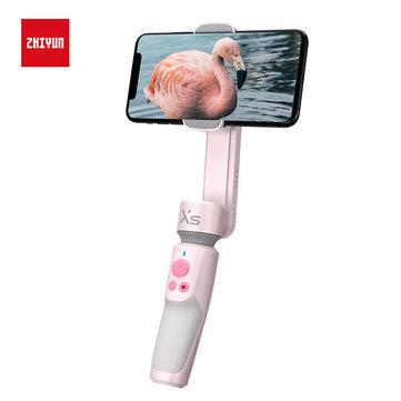 Zhiyun Smooth XS Handheld Gimbal Extension Rod Stick Stabilizer Truly Pocket Size Selfie Stick Gesture Control/Joystick Control for Mobile Phones Smartphone Tiktok Vlog YouTuber Livestream