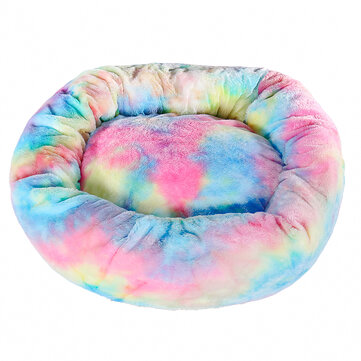 $13.29 for Plush Round Soft Pet Bed Flush Kennel Nest Cats Dogs Warm Comfortable Sleeping Pads