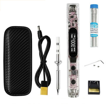 SEQUER SI012 Pro Max SI-B2 Portable OLED Soldering Iron with Color Ambience Light Chinese English and Russian Menu Applicable SI Soldering Iron Tips Support PD|QC|3S-6S Battery Power Supply
