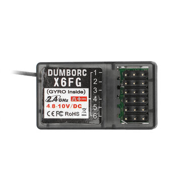DUMBORC X6FG 2.4G 6CH Receiver with Gyro for RC X6 Transmitter Remote Controller