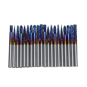 22% OFF for Drillpro 20pcs 3x3mm NACO Blue Coating Burrs Rotary File