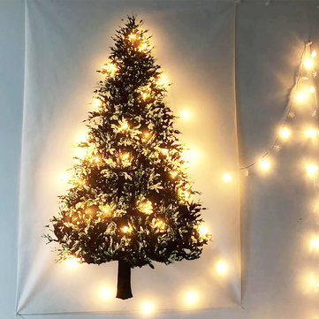 Christmas Green Tree Tapestry Wall Hanging Background Cloth Xmas Home Decoration Sale Banggood Com
