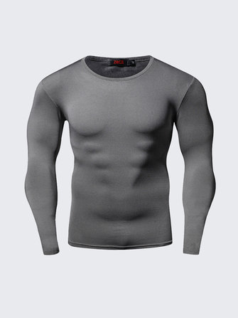 mens pro sports training long sleeved tees breathable quick drying ...