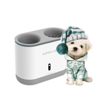 Dog Paw Cleaner Cup Silicone Combs Automatically Foot Washer UV Sterilization Portable Pet Foot Washer USB Charging - L