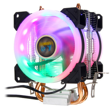 US$15.49 % Aurora CPU Cooler RGB Cooling Fan 4Pin For Intel LGA 775 1150 1151 1155 1156 1366 AMD Arduino Compatible SCM & DIY Kits from Electronics on banggood.com