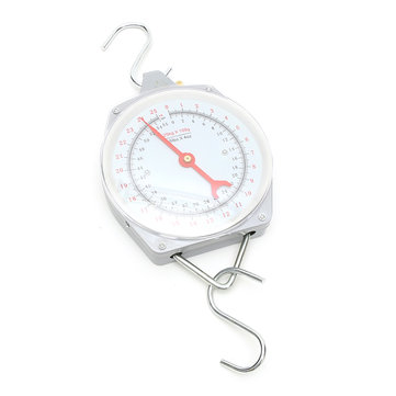 25KG 55lbs Capacity Alloy Mechanical Hanging Scales Mechanical With 2 Hooks Weighting Scale