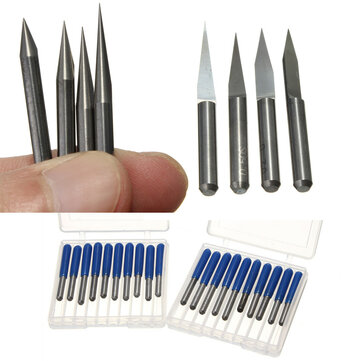 $9.99 for 20pcs 0.1mm 10/15/20/30 Degree 3.175mm Carbide PCB Engraving Bit CNC Router Tool